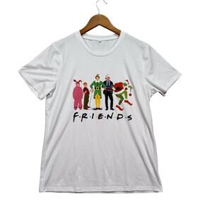 FRIENDS Christmas Elf Grinch Ralphie National Lampoons Funny T Shirt Christmas L